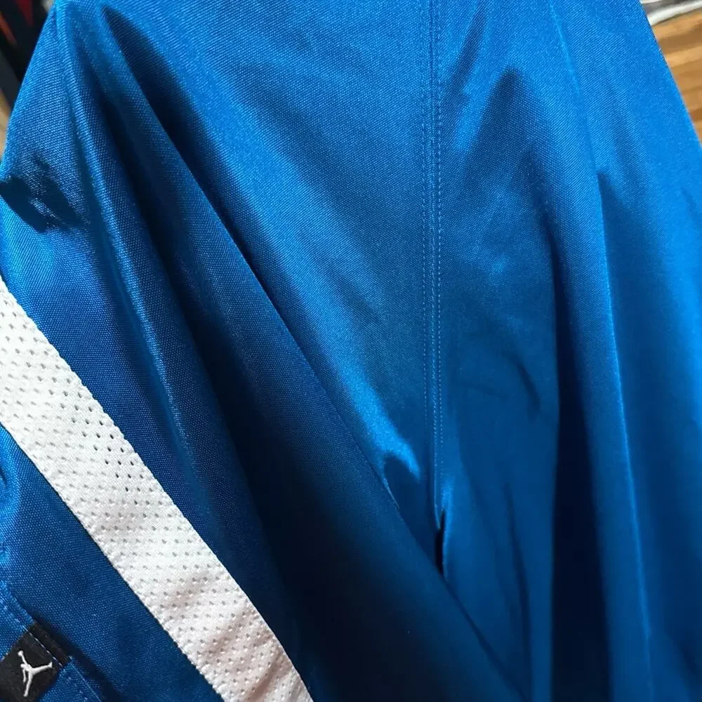 2005 Air Jordan Shiny Silky Dazzle Basketball Dri-Fit Blue White Shorts